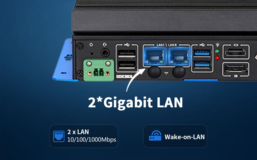 Dual Gigabit Ethernet Ports
