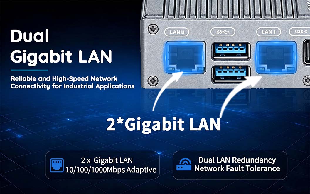 Dual Gigabit LAN Industrial Gateway